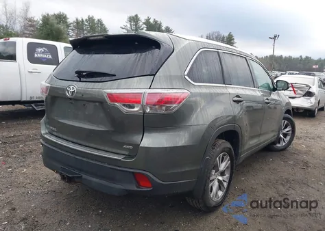 2014 Toyota Highlander Xle V6 from USA, damaged, VIN 5TDJKRFH9ES063912